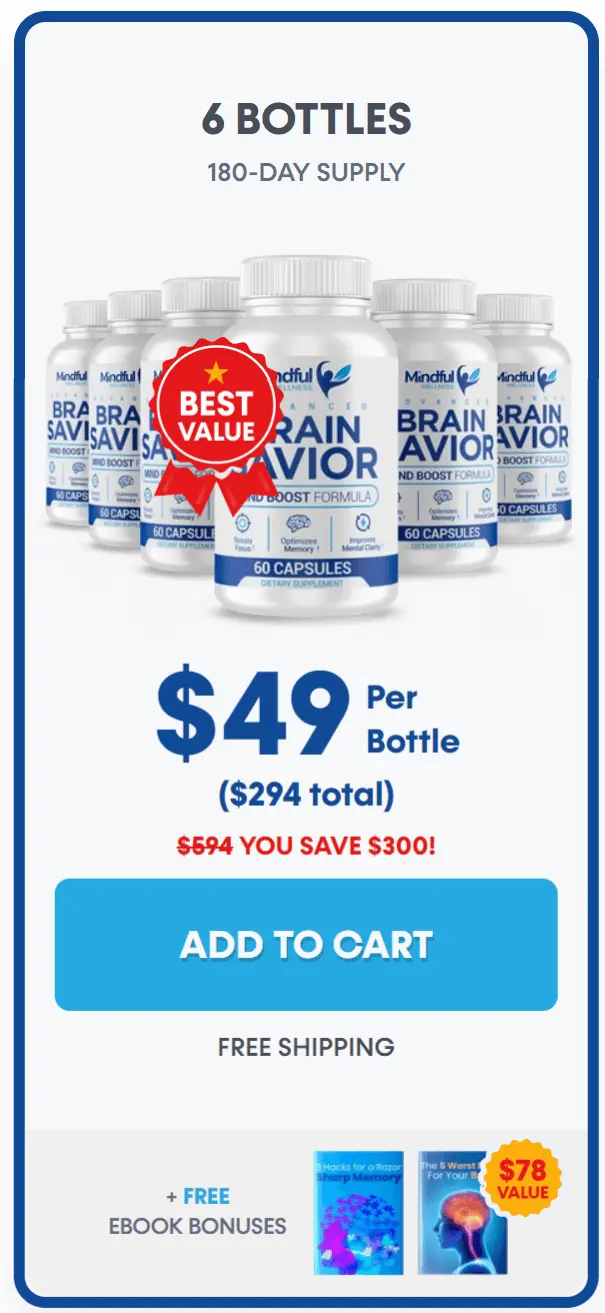 Brain Savior six bottles